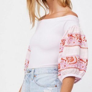 Free People Rock With It Top - Light Pink/Purple